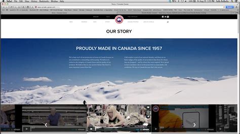 canada goose website.